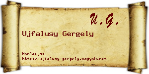 Ujfalusy Gergely névjegykártya